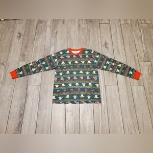 Hanna Andersson 100% organic cotton green red Star Wars Christmas pajama top XL